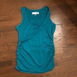 Old Navy teal nursing top with ruching